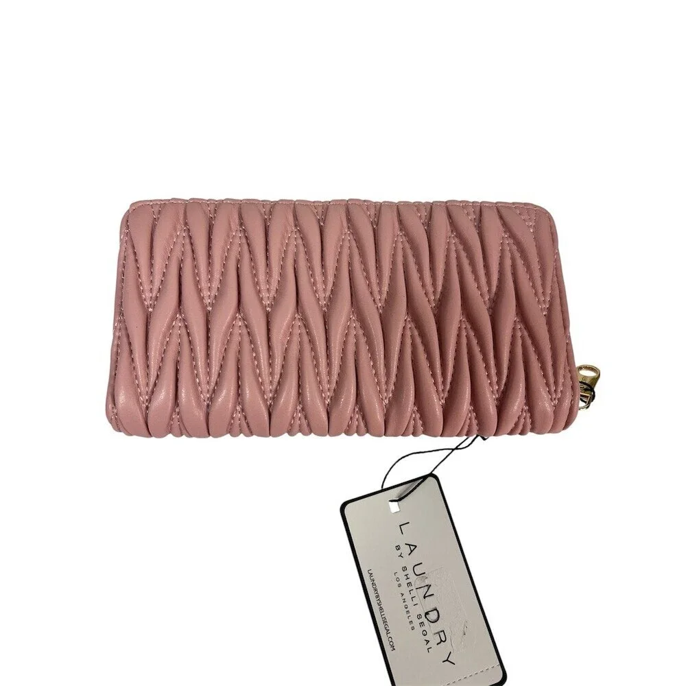 Laundry by Shelli Segal Wallet Womens One Size Pink Quilted Zip-Around
